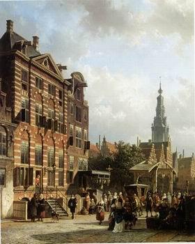 unknow artist European city landscape, street landsacpe, construction, frontstore, building and architecture. 116 oil painting picture